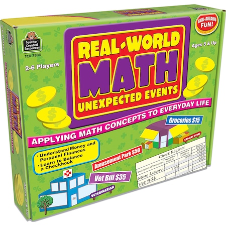 Teacher Created Resources Real World Math: Unexpected Events Game TCR7804